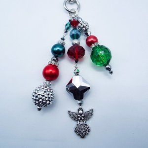 Cynthia Lynn "BAG BLING" Christmas Red Green Silver Holiday Handbag Charm